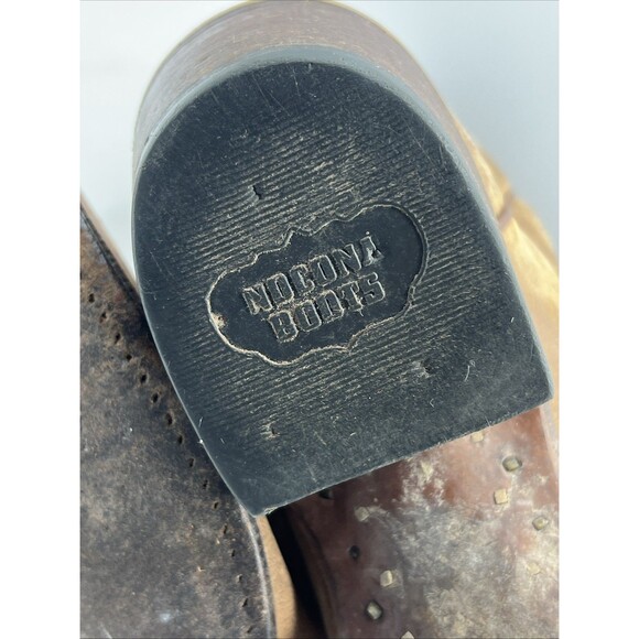 Nocona Ladies Western Boot Tan Westlin Calf Foot And Narrow Snip Toe Size 7 - Picture 10 of 13